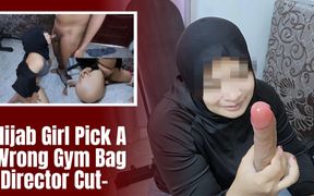 Asian Hijab Girl Pick a Wrong Gym Bag, Dildo in Her Pussy and Dick in Her Mouth - Minokiiko