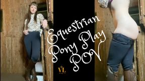 EQUESTRIAN PONY PLAY CUCKOLD POV