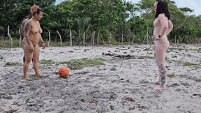Sweaty Ball Game with Neighbor Turns into Lost Pussy Fuck