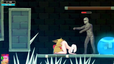 Busty milf maid in a dungeon hentai game gets pounded by a monster with a huge cock and takes creampie after creampie in intense gameplay