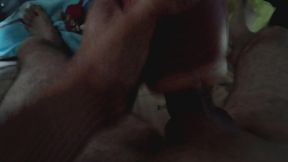 Solo masturbation with sleeve long cock