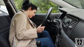 frustrated woman desperation car problems pe dal pump fetish