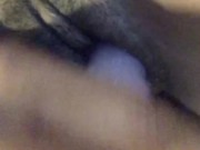 Tight creamy pussy cum from dildo