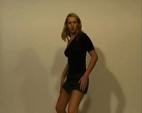 Jitka&#039;s first porn performance is a blonde whore who touches herself for your pleasure