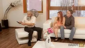 DADDY4K. Man joins dirty sexual games of his naughty Chick and old Step dad