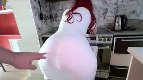 Mature MILF's Shine Through Dress Revealing Big Ass&#x1F351; In Thong