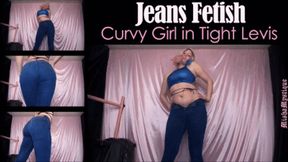 Jeans Fetish Curvy Girl in Tight Levis - wmv version