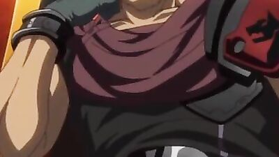 Blonde babe in hentai porn gets her pussy and ass stretched by a group of guys