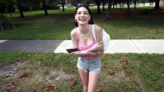 Sophie Tyler is getting picked up outdoors