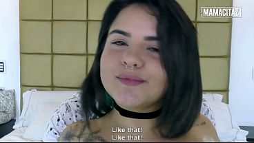Curvy Latina With Pierced Nipples Gets Her Giant Tits Oiled and Played With