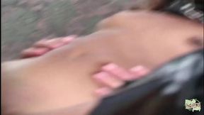 Outdoor anal&#x1F44C; three-way bash with sultry Asian cutie Lyla Lei, featuring DP and creampie
