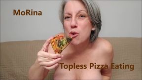 Topless Pizza Eating