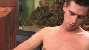 Tattooed jock jerking off