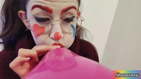 Shana the Sexiest Clown Striptease Masturbating JOI Cum