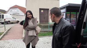 Asian babe need a lift which horny dude in van love to give