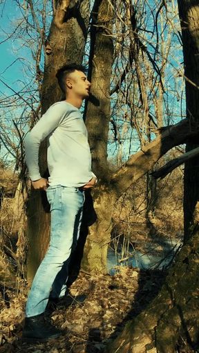 Skinny Twink Belly Is Growing Like Pregnant Outdoor - Belly Inflation