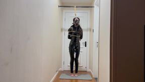 Chinese Leather Suit Bondage And Breathplay