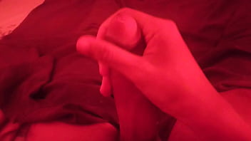 Big Cock Leaking Precum Close Up While Stroking Slowly
