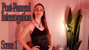 Post Funeral Interrogation - Scene 1 - Obey Lady Ashley FemDom POV (4K)