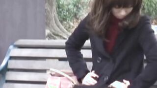 Japanese chick with recorded undies by perverted voyeur man