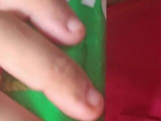 Chap enjoying a sprite, licking and smacking lips