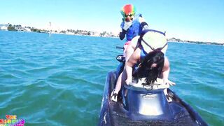 Virgo Peridot and Mandimayxxx Gets Banged! By Gibby The Clown On A Jet Ski Inside The Middle Of The Ocean