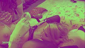 Natasha Marley and Alexis Texas enjoy a hot threesome night with Celeste Star in lingerie