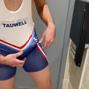 Wrestler in spandex