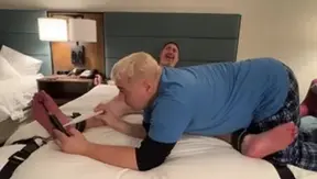 TicklishChubs.com: Wes tickle in hotel