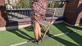 Glass Anal Dildo on the Roof Top - Part 1