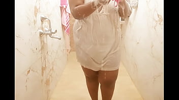 Laos sexy milf taking shower