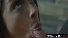 Lilly Hall plays a naughty game of seduction with the priest in this hot