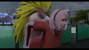 Naruto Hentai Episodio 58 radio invita a sakura se terminan gustando y follando al aire libre sin importar quien los vea
