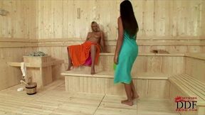 hot sauna session!