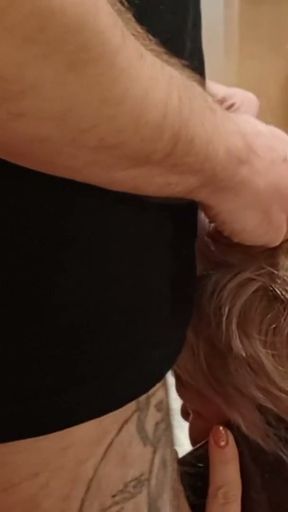 for ignoring my dick, I cum on my stepmom's hair   Clip 1