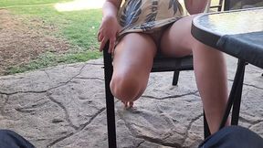 Blonde flashing pussy&#x1F32E;&#xFE0F; as I watch and masturbate