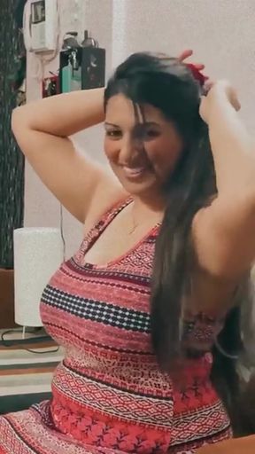 Hot Indian TikTok babe shows off her big tits and sexy ass