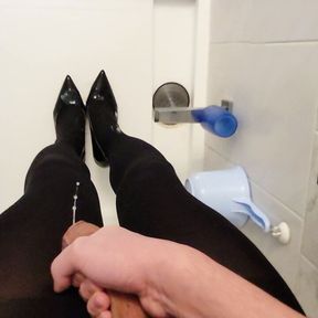 Pantyhose High Heel Cum