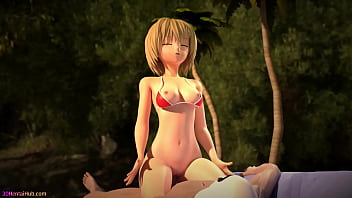 Peachy Beach  Part 1 - Remastered! - Izumi gets caught fingering on the beach