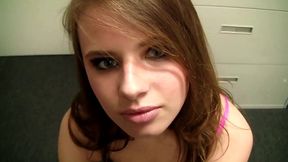jillian janson gives deep throat blowjob in office pov
