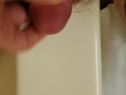 Pre-bath cumshot
