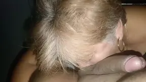 Mature grandma wanted to suck cock and uses her deep throat to make him cum