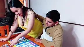 Stepson and stepmom's taboo encounter on the dining table