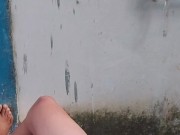 Momento caliente detrás de mi casa maaturbandome después de hacer un video de baile en tiktok