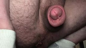 Pumped cock riding anal and cum shot