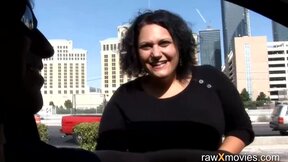 BBW girlfriend takes taxi ride and dick in pussy