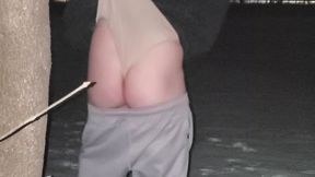 Public Hanging Wedgie in Panties