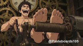 Stocks And Spinning Brushes - Muscle Hunks Laughing Through A Foot Test (2D Anime)