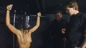 Dominating  petite in cage