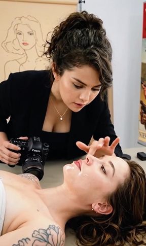 Celeb teen Selena Gomez gets a facial during photoshoot